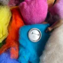 Carded wool brooch 2