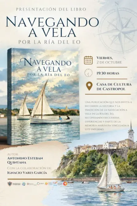Castropol acoge la presentación del libro "Navegando a vela por la Ría del Eo"