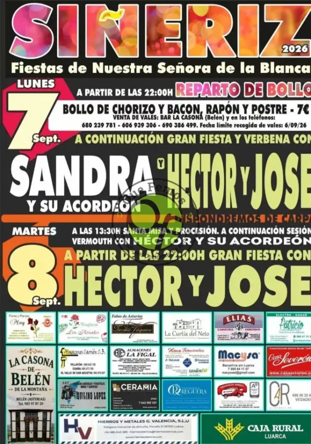 Fiestas de Nuestra Señora de la Blanca 2026 in Siñeriz