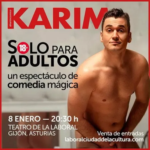 Karim. Adults only. Comedy in Gijón