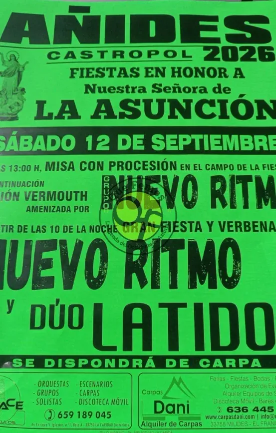 Fiestas de la Asunción 2026 en Añides