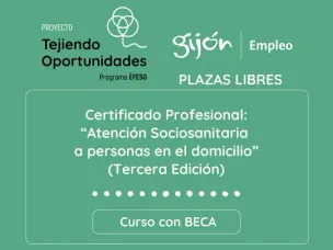 Weaving Opportunities Project. Professional Certificate in Home-based Sociosanitary Care for Dependent People. Éfeso Program