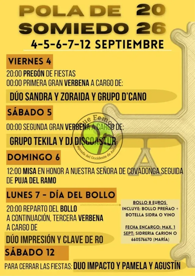 Fiestas de Pola de Somiedo 2026