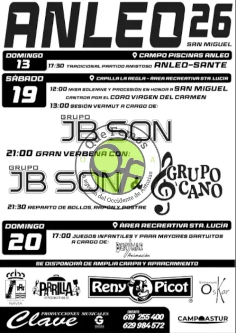 Fiestas de San Miguel 2026 en Anleo
