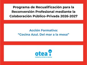 Requalification Program. Cocina Azul. From sea to table. Registration period open