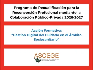 Requalification Program. Digital Care Management in the Social-Health Field. Registration period open