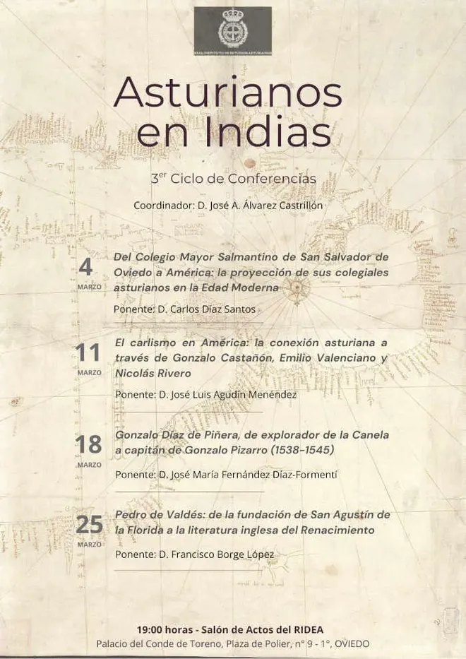 Asturianos en Indias. Ciclo de conferencias en Oviedo
