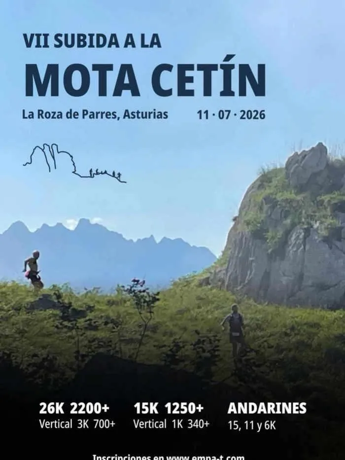 Subida a la Mota Cetín Ascent. Parres