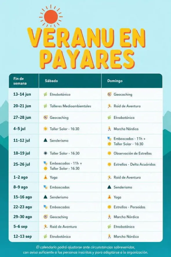 Veranu en Payares 2026