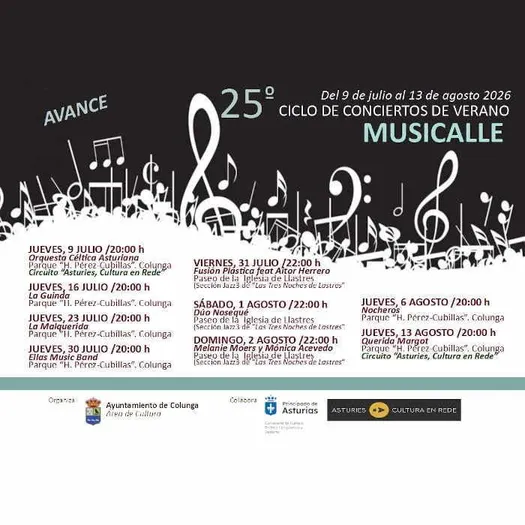 Musicalle. 25th Summer Street Concert Series in Colunga
