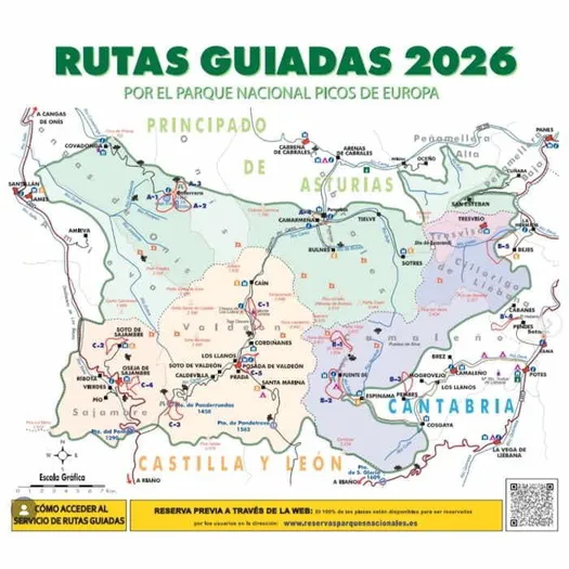 Rutas guiadas 2026 en el Parque Nacional de los Picos de Europa. Asturias