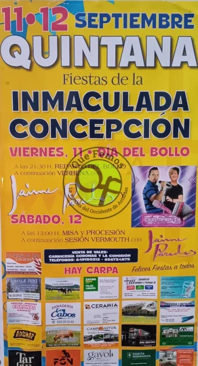Fiestas de la Inmaculada Concepción 2026 en Quintana