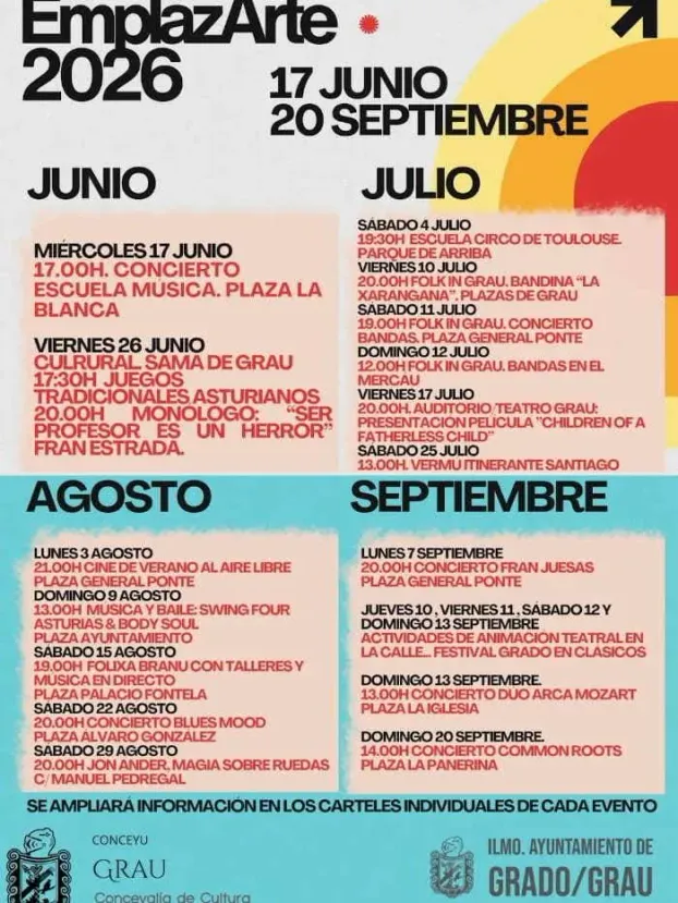 EmplazArte. Programación cultural en Grado