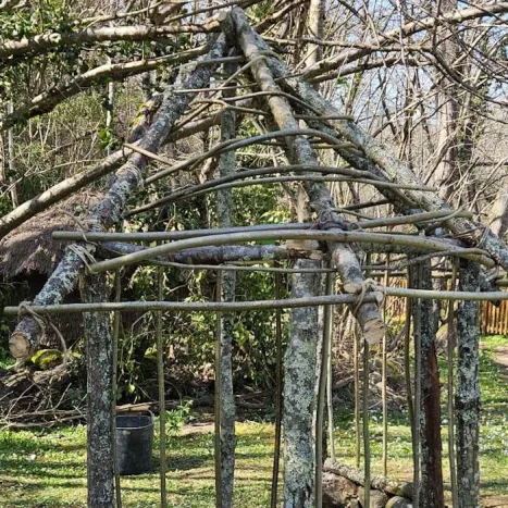 Hillfort Cabins: building with wood and mud