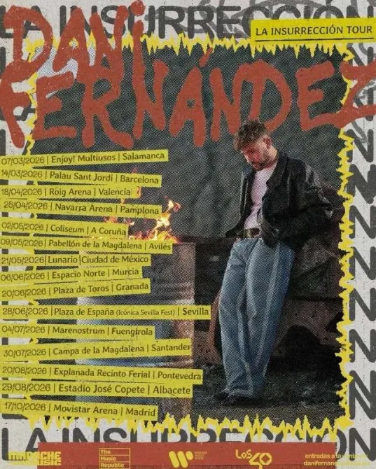 Dani Fernández's pop rock arrives in Avilés with "La Insurrección Tour 2026"
