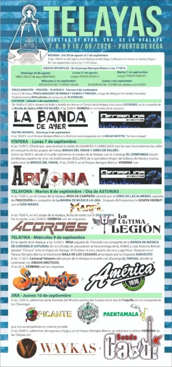 Fiestas de Las Telayas 2026 en Puerto de Vega