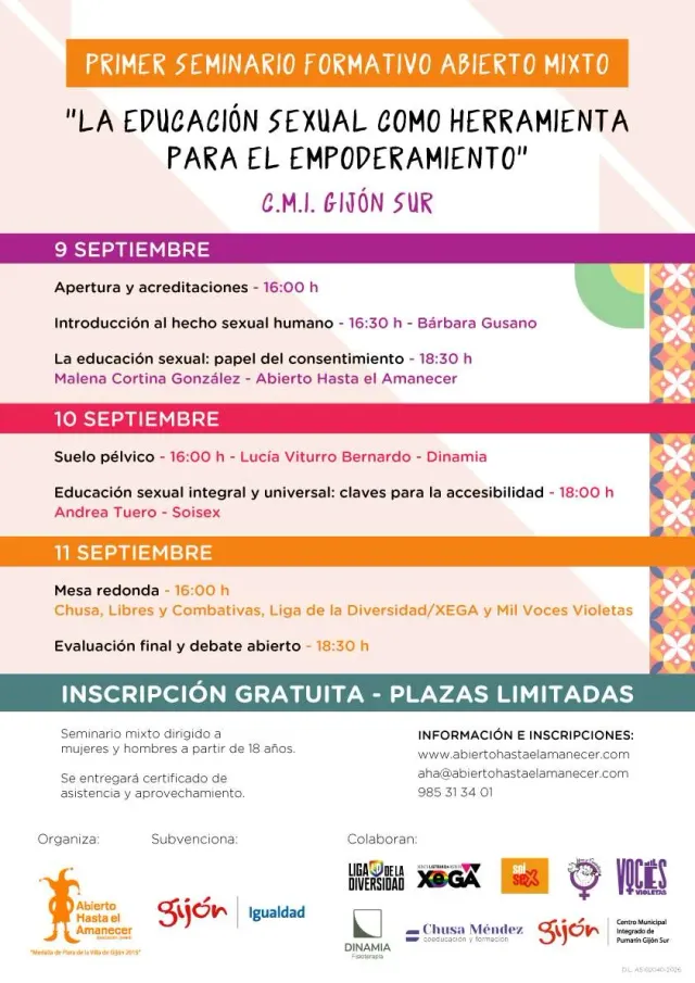 Seminario formativo: "La educación sexual como herramienta para el empoderamiento".