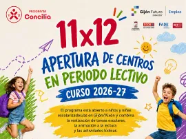 Proyecto 11x12. Apertura de centros en periodo lectivo. Curso 2026 -2027. Plazo de inscripción abierto