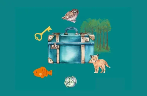 The blue suitcase of Asturlibros Gloobal stories