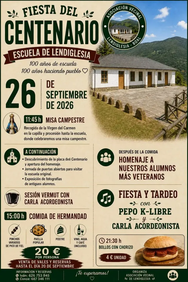 Fiesta del Centenario de la Escuela de Lendiglesia