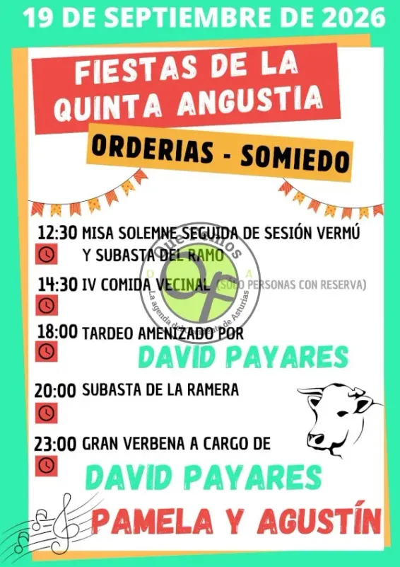 Fiestas de la Quinta Angustia 2026 en Orderias