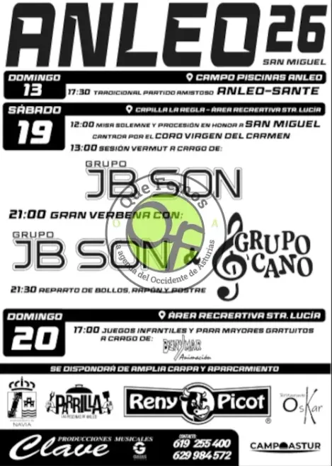 Fiestas de San Miguel 2026 en Anleo