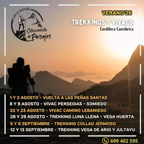 Trekking y vivac con Coleccionista de Paisajes