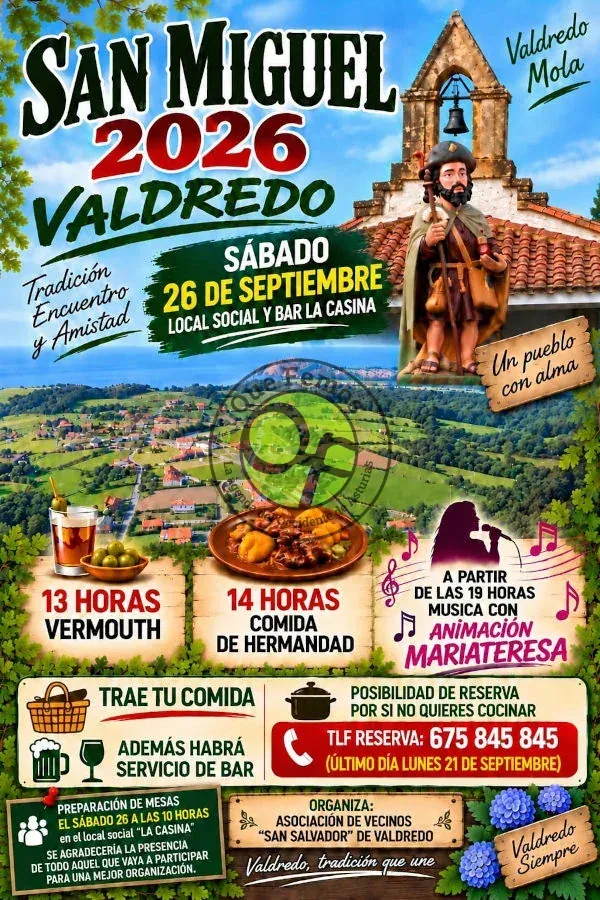 Fiestas de San Miguel 2026 en Valdredo