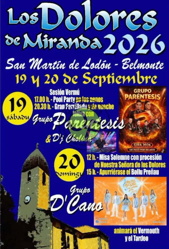 Fiestas de los Dolores de Miranda 2026 in San Martín de Lodón