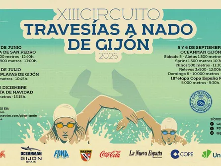 XIII Circuito de Travesías a nado Gijón 2026