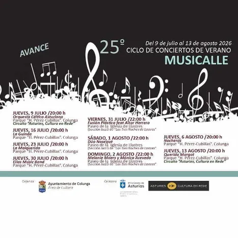 Musicalle. 25º Ciclo de Conciertos de Verano en la Calle en Colunga