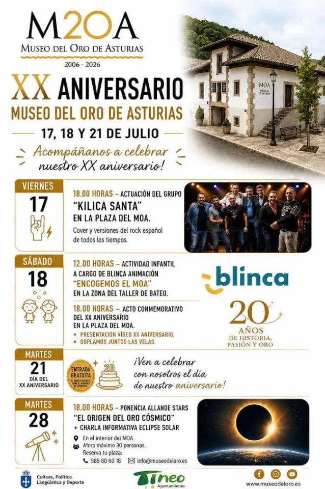XX Aniversario Museo del Oro de Asturias en Navelgas