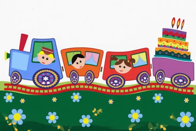 "The party arrives by train". Diverteatro of the CP Príncipe de Asturias