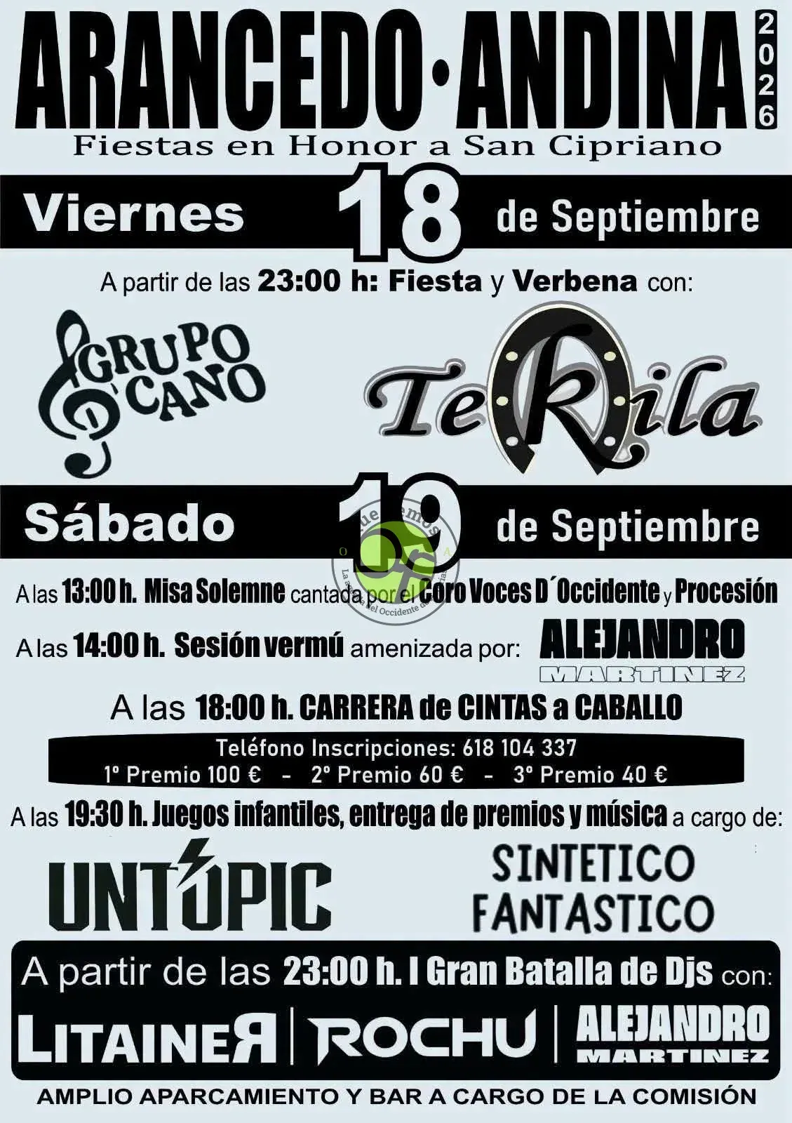 San Cipriano Festivals 2026 in Arancedo and Andía