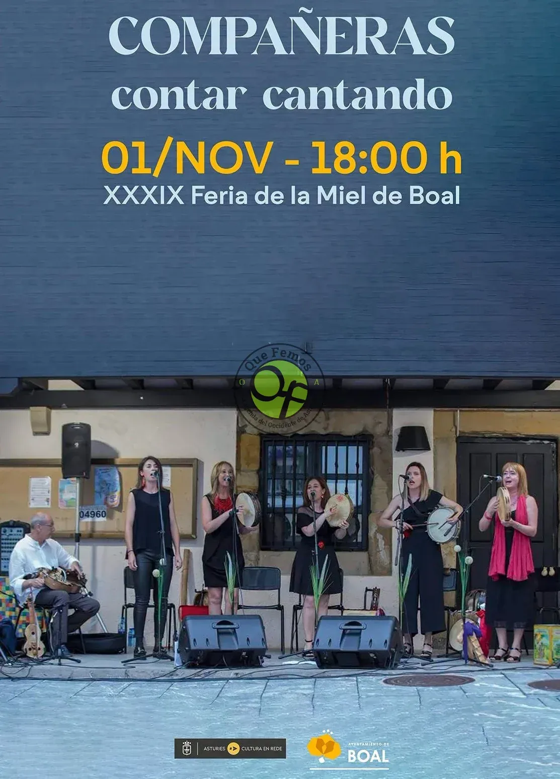La música tradicional se cuela en la Feria de la Miel de Boal con el concierto "Compañeras. Contar cantando"
