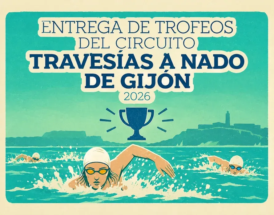 Entrega de trofeos del circuito «Travesías a Nado Gijón 2026»