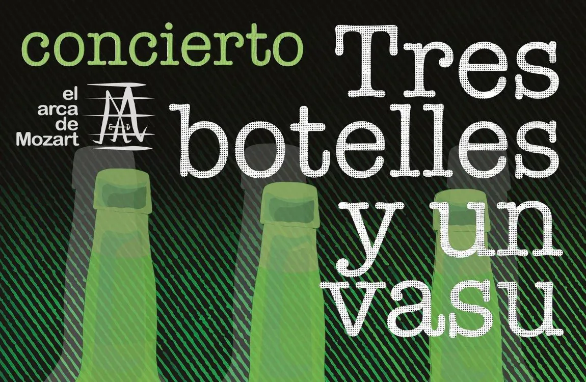 Three Bottles and a Glass by El Arca de Mozart