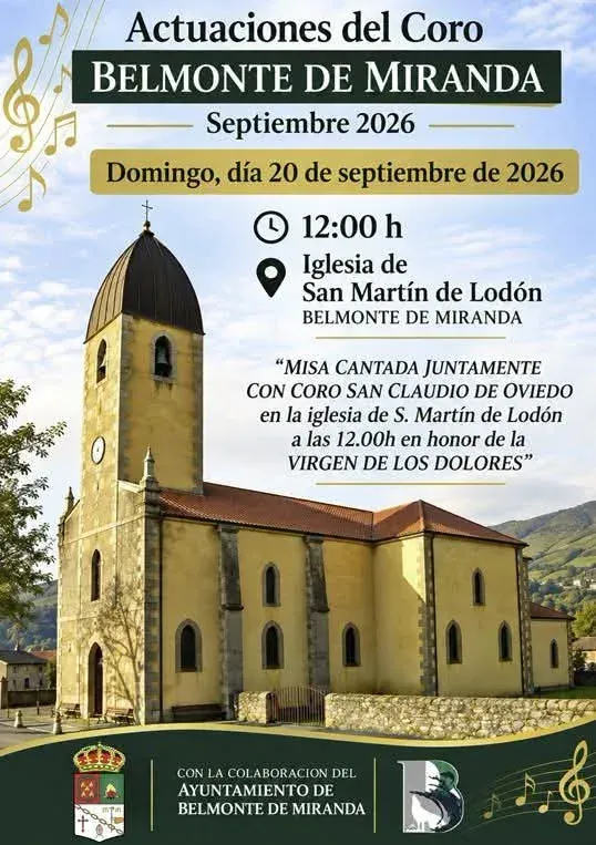 Actuación del Coro de Belmonte de Miranda en San Martín de Lodón