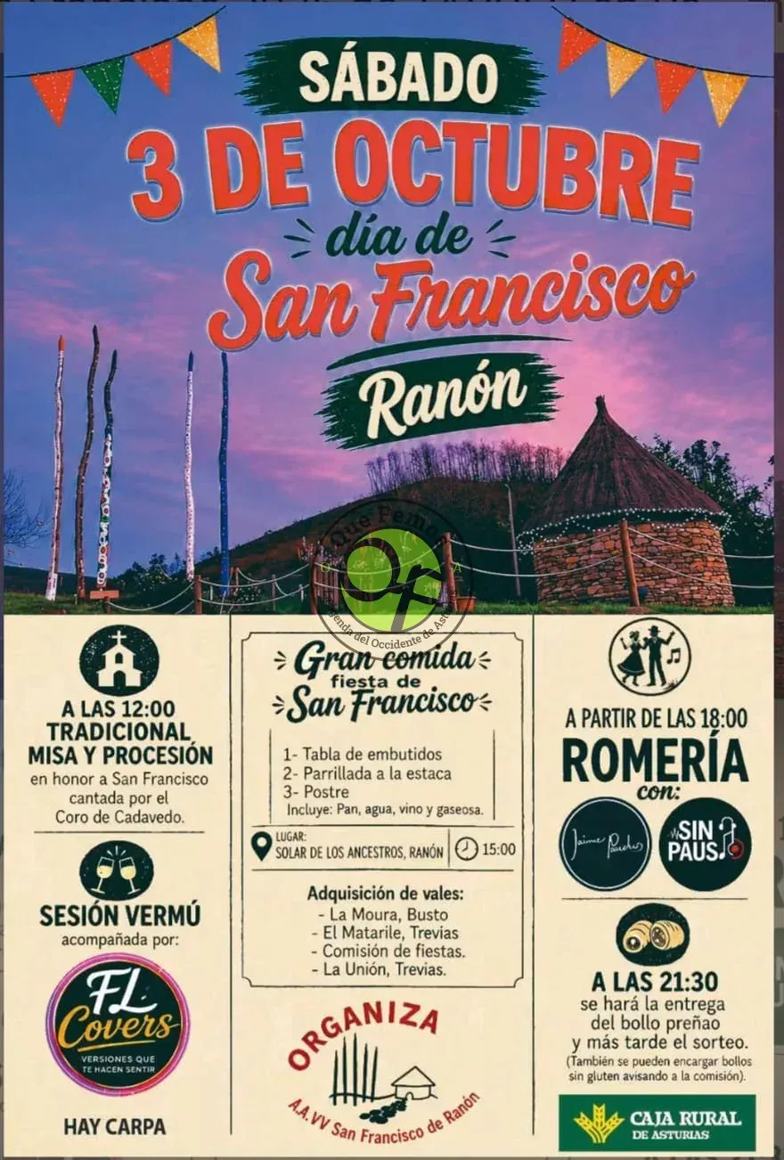 Fiestas de San Francisco 2026 en Ranón