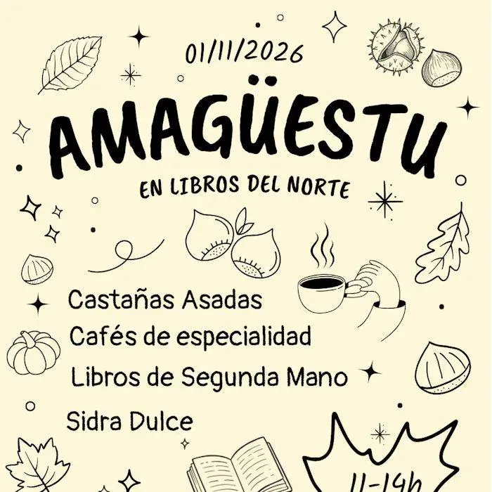 Castañas y libros en Libros del Norte