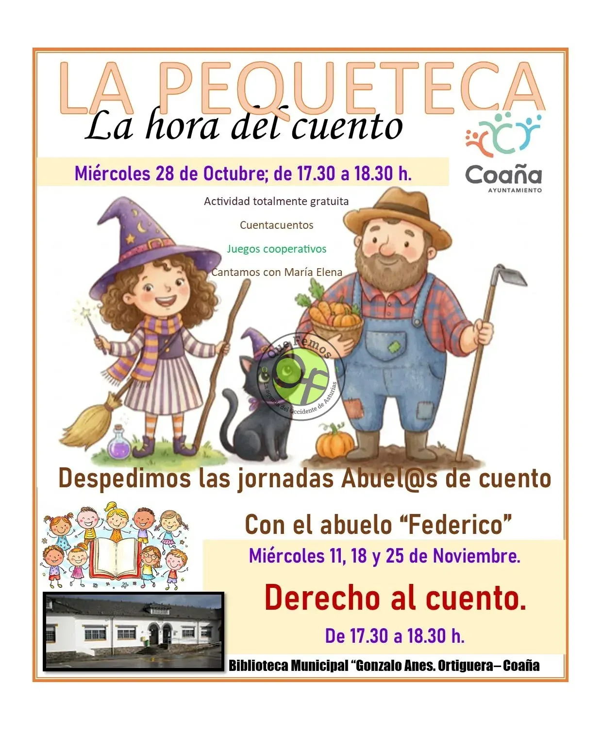 La Pequeteca despide las jornadas Abuel@s de Cuento en Coaña