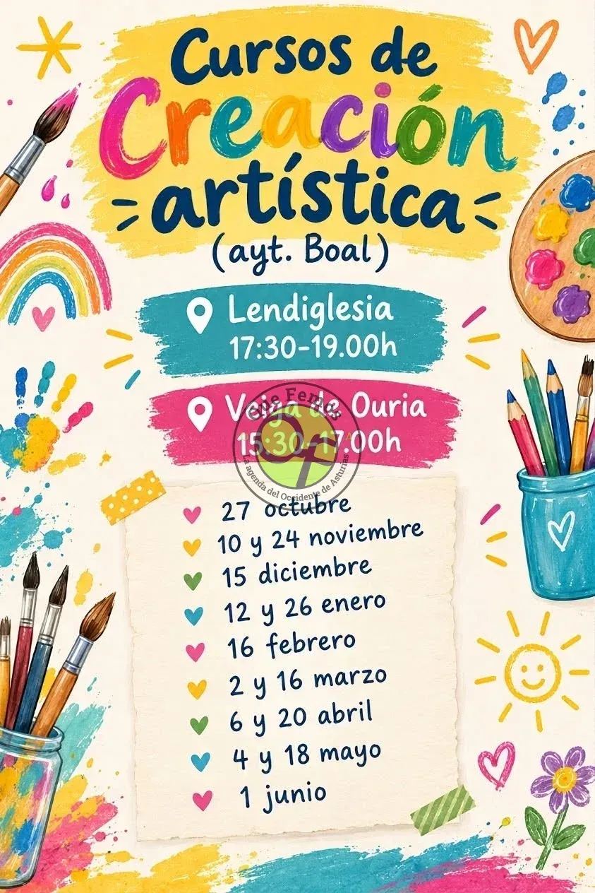 Artistic Creation Courses in Vega de Ouria and Lendiglesia