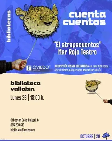 Cuentacuentos «El atrapacuentos», con Mar Rojo Teatro