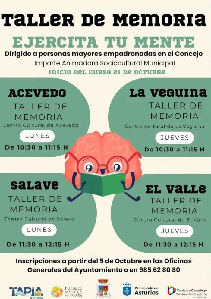 El Ayuntamiento de Tapia de Casariego organiza una nueva edición de los Talleres de Memoria
