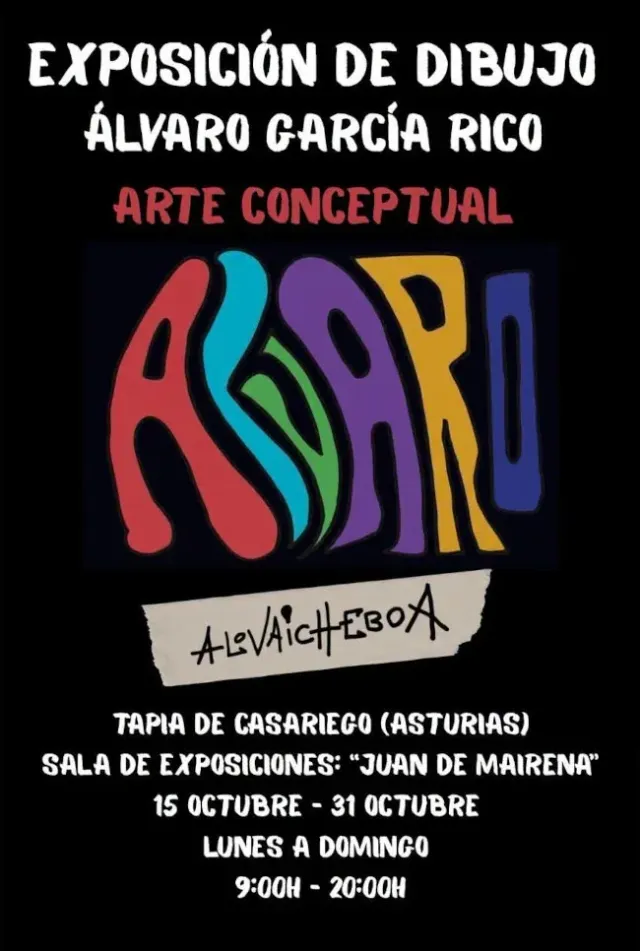 Exposición de dibujo del artista Álvaro García Rico en Tapia de Casariego