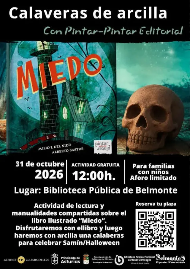 Calaveras de arcilla. Taller creativo en Belmonte de Miranda