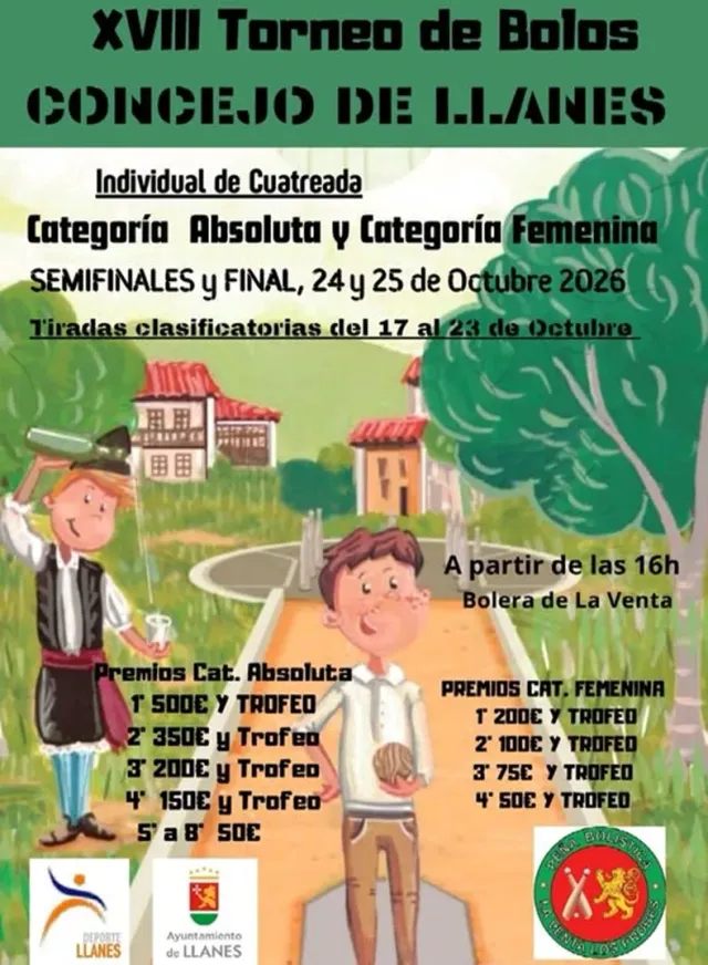 Finales del XVIII Torneo de Bolos Concejo de Llanes
