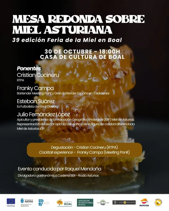 Boal Highlights Asturian Honey with a Round Table Combining Gastronomy, Beekeeping, and Mixology