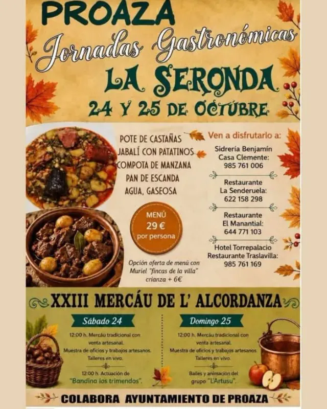 Jornadas Gastronómicas La Seronda y XXIII Mercáu de l’Alcordanza. Proaza