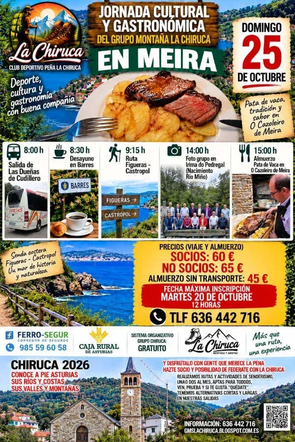 The La Chiruca Mountain Group hikes the coastal route between As Figueiras and Castropol